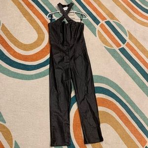 Collectif Vintage black sparkle jumpsuit.